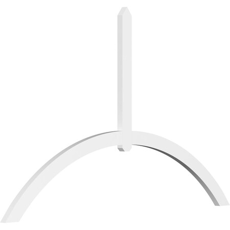 Ekena Millwork Archdale Architectural Grade PVC Gable Bracket, 96"W x 60"H x 2"D x 4"F, 15/12 Pitch GBP096X60X0204ARC00